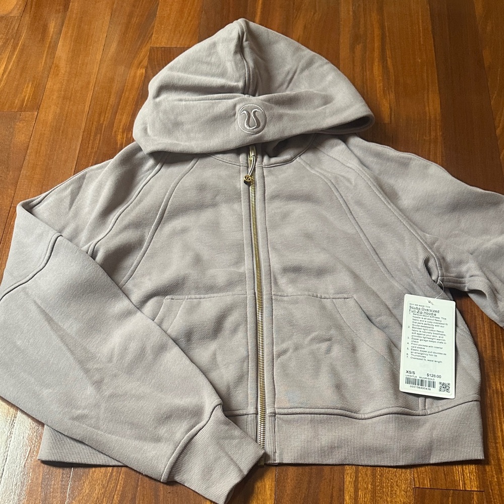 Lululemon Scuba Oversize Full Zip Hoodie gold zipper
